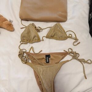 Gold Triangl Bikini Set